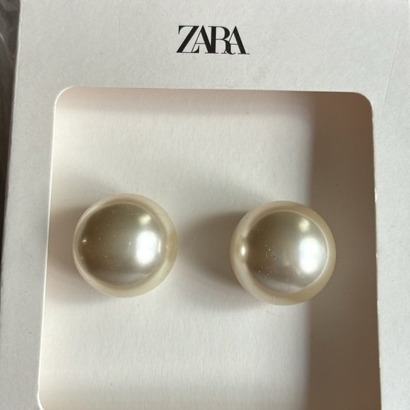 NWT. Zara Maxi Faux Pearl Earrings. - Picture 5 of 7